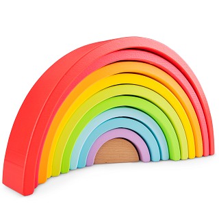 Wooden Rainbow Stacker - 10 pieces - FSC® 100%-certified wood